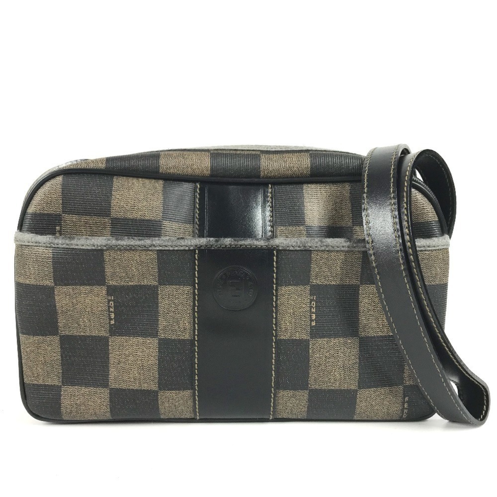 FENDI Vintage Pequin Logo Bag, Crossbody Pouch, Shoulder Leather, Men's & Wom...